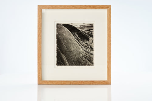 Framed ' The Long Man of The Downs' by Leslie Moffat Ward