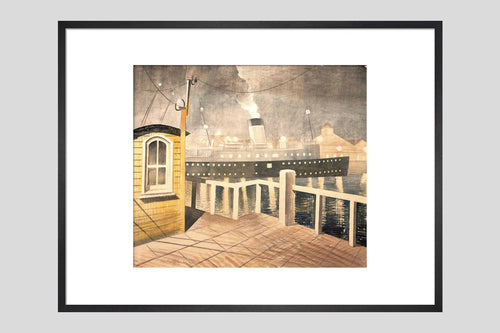 Channel Steamer Leaving Harbour - Custom Print