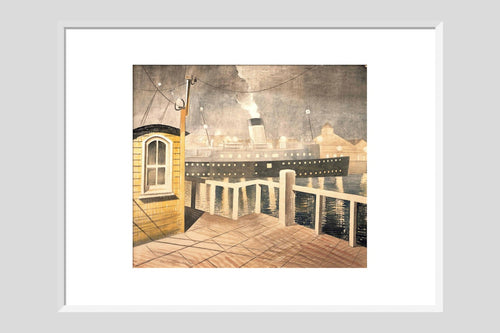 Channel Steamer Leaving Harbour - Custom Print