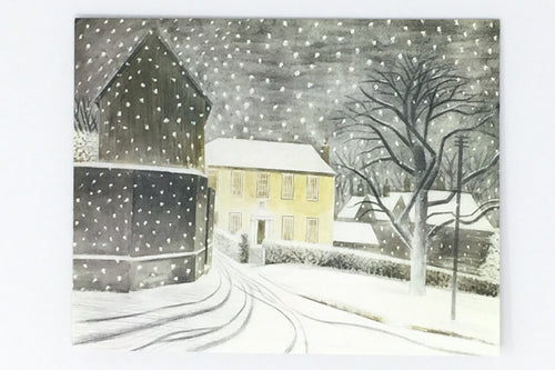 Eric Ravilious Christmas Cards - Halstead Road in the Snow, 6 card pack