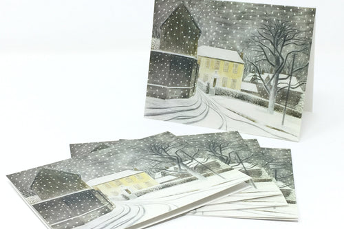 Eric Ravilious Christmas Cards - Halstead Road in the Snow, 6 card pack