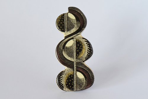 Curved Design Ceramic Brooch, illustration by Eric Ravilious