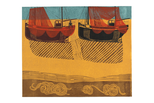 Robert Tavener, Boats & Nets (no 3) 1970, limited edition giclee print