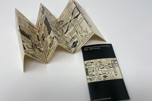 AiA Timeline - concertina postcard