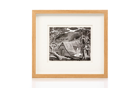 Framed 'Sussex Landscape' by Eric Ravilious