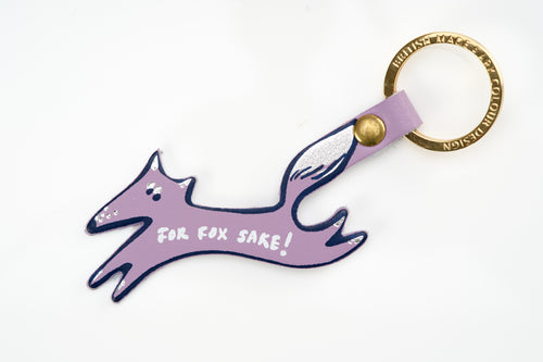 'For Fox Sake' Leather Key Fob