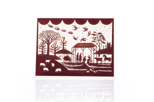 Tirzah Garwood Christmas Cards - Nativity Scene, 6 card pack
