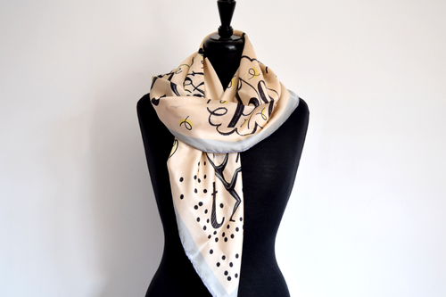 'Alphabet' silk scarf, Eric Ravilious