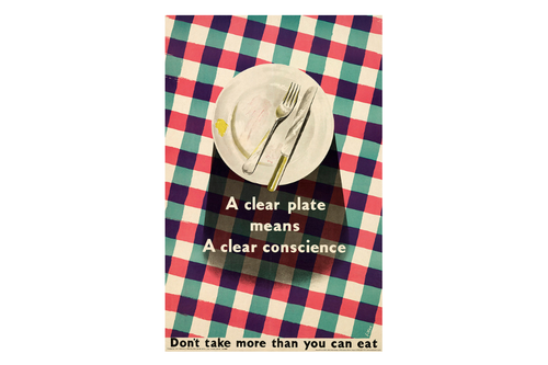 James Fitton - A Clear Plate Means a Clear Conscience - Poster print