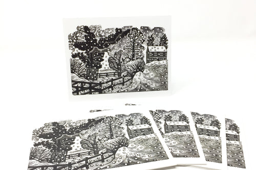 Eric Ravilious Christmas Cards - Considerable Falls of Snow, 6 card pack