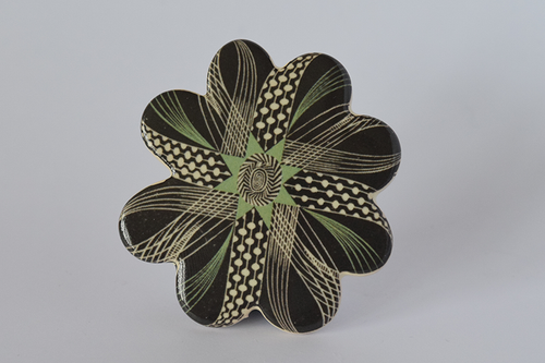 Corsage Ceramic Brooch (Green), design by Eric Raviliousu